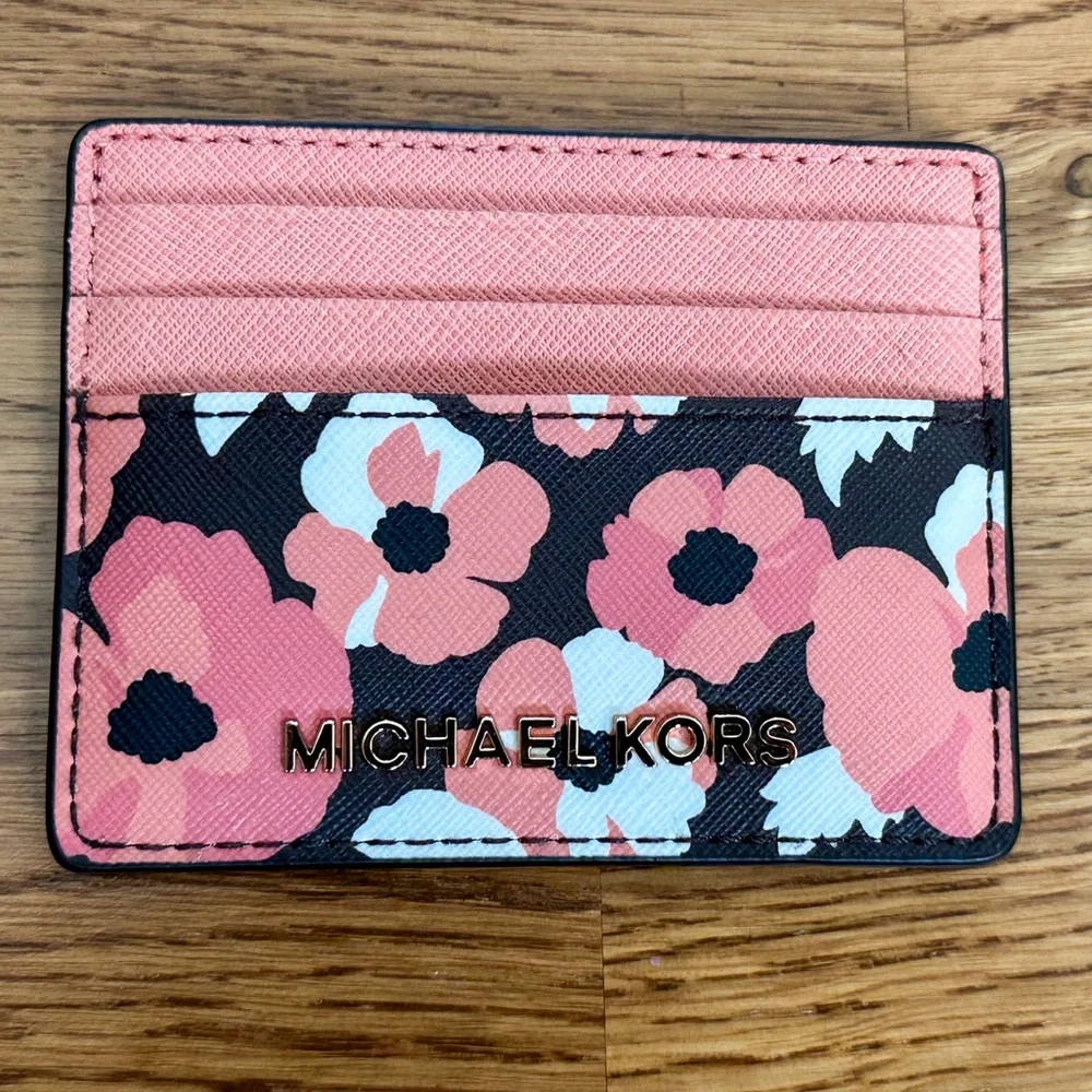 MK by Michael Kors Floral Card Holder - Picture 1 of 8